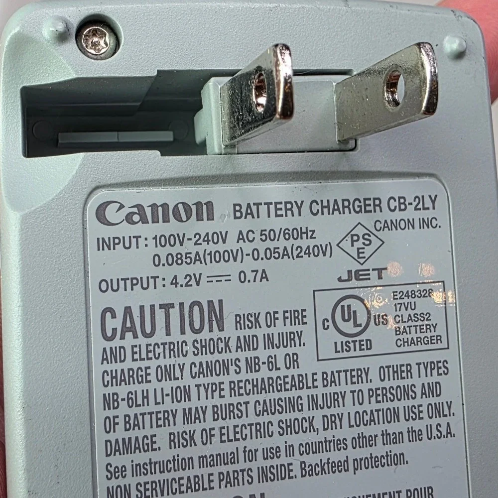 Canon CB-2LY Battery Charger‎ for NB-6L NB-6LH PowerShot Digital Cameras Grey S2